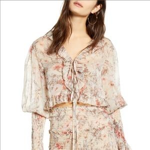 Sndys dreamz floral print long sleeves top